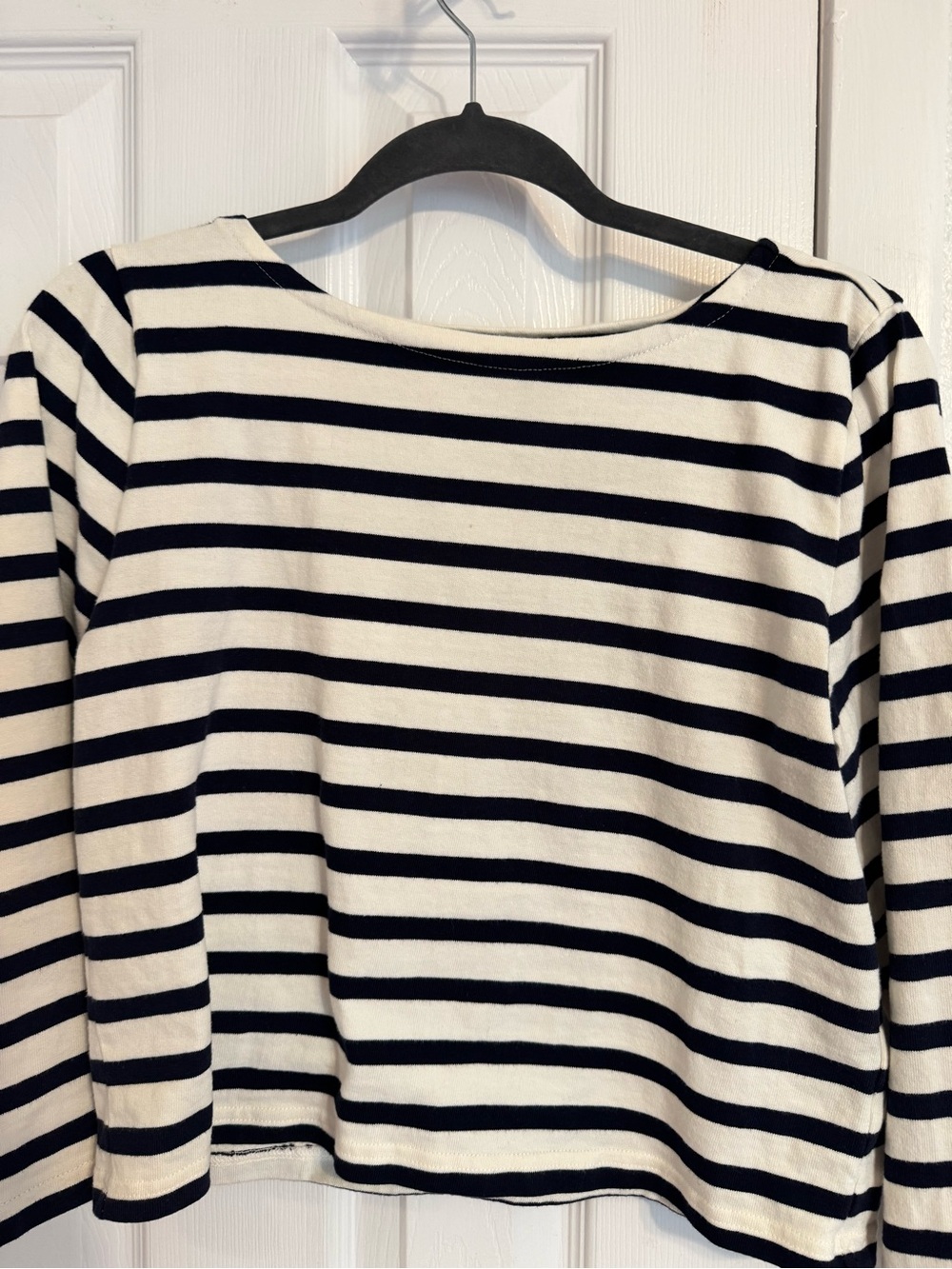 J. Crew Navy and White Striped Boatneck Tunic